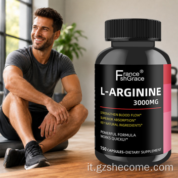 Shecome L-Arginina Capsule Supporto per la circolazione del flusso sanguigno